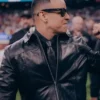 Daddy Halftime Show Yankee Black Leather Jacket