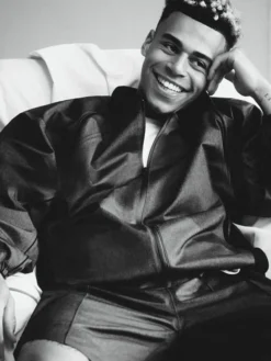 Désiré Doué Nike Atelier Black Leather Jacket