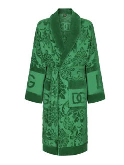 Dolce&Gabbana Green Jacquard bathrobe