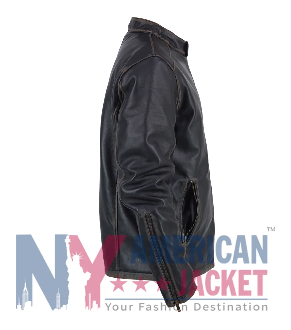 Donnie Wahlberg Blue Bloods Leather Black Jacket