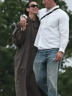 Dua Lipa London 2026 Olive Trench Coat