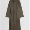 Dua Lipa London 2026 Olive Trench Coat Front
