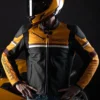 Ducati Branded Motorcycle Yellow Leather Jacket