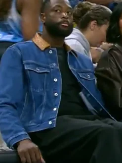 Dwyane Wade Blue Denim WNBA Jacket