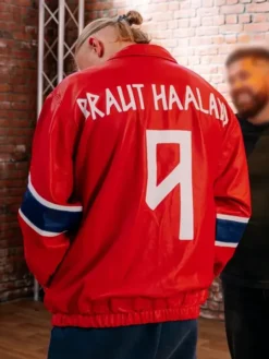 Erling Haaland Custom Norway Leather Jacket For Sale