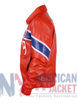 Erling Haaland Custom Norway Leather Jacket with shirt collar and zipper closure details