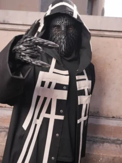 EsDeeKid Rick Owens SS27 Hooded Black Coat