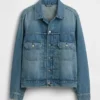 Euphoria S03 Zendaya Coleman Blue Denim Jacket Front
