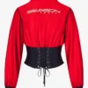 F1 Red Cropped Track Jacket