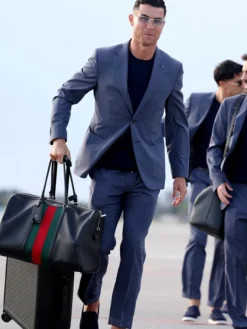 FIFA World Cup 2026 Portugal Cristiano Ronaldo Navy Blue Suit
