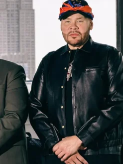 Fat Joe NBA Finals Game 3 Black Leather Jacket
