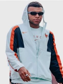 FIFA World Cup 2026 Nike France Off White Hooded Football Woven Jacket
