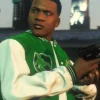 Franklin Adamim GTA 5 Green And White Varsity Jacket