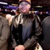 Game 3 NBA Finals Fat Joe Black Leather Jacket