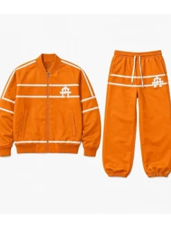 Game 3 NBA Finals Timothée Chalamet Orange Tracksuit