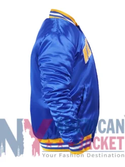 Golden State Warriors 90s NBA Royal Satin Jacket
