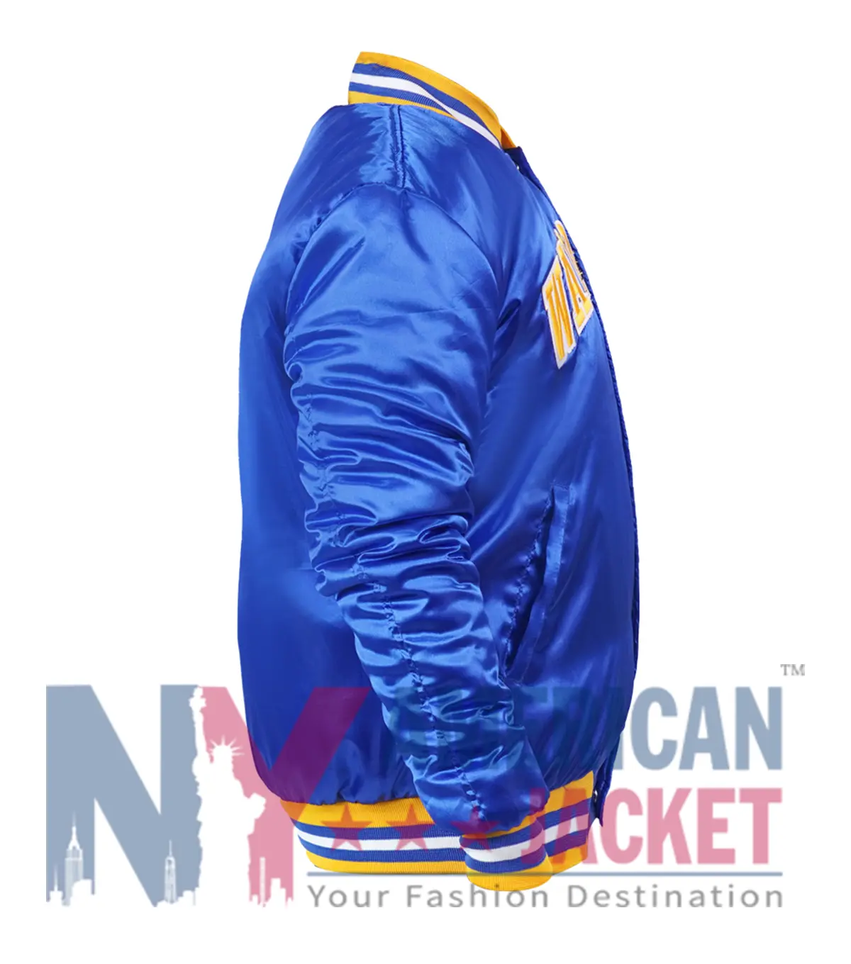 Golden State Warriors 90s NBA Royal Satin Jacket