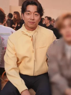 Gong Yoo Louis Vuitton SS27 Leather Yellow Jacket