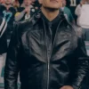 Halftime Show Daddy Yankee Black Leather Jacket