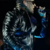 Halftime Yankee Show Daddy Black Leather Jacket