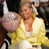 IND vs ATL Latto Big MAMA Yellow Leather Blazer
