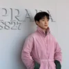 Jaehyun Prada SS27 Belted Pink Cotton Jacket