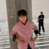 Jaehyun Prada SS27 Pink Cotton Belted Jacket