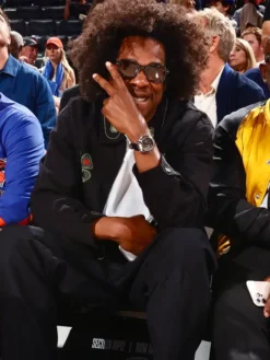 Jay-Z NBA Finals Game 3 Black Jacket