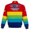 Jeff Gordon NASCAR Rainbow Colored Jacket Back