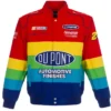 Jeff Gordon NASCAR Rainbow Colored Jacket Front