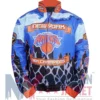 Jeff Hamilton New York Knicks NBA Champions Multicolor Leather Bomber Jacket front view