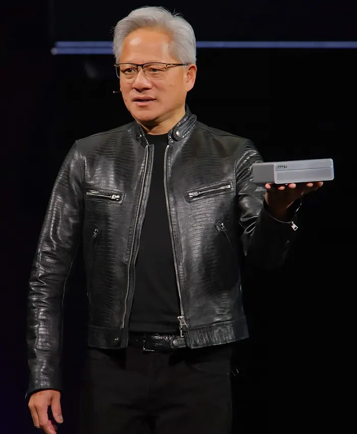Jensen Huang Nvidia CEO Leather Jacket