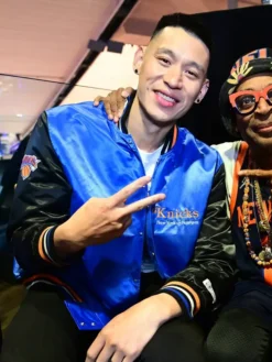 Jeremy Lin NBA Finals Game 3 Blue Varsity Jacket