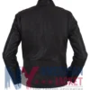 Johnny Depp Distressed Moto Cafe Racer Black Leather Jacket