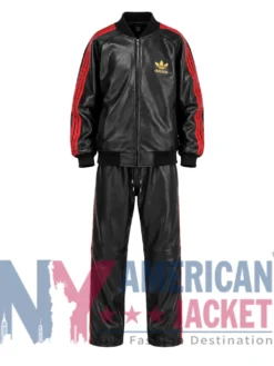 Jonathan Davis Leather Black Tracksuit