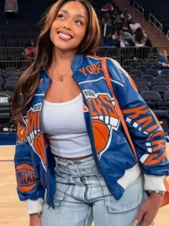 Jordyn Woods New York Knicks Game 3 Jacket