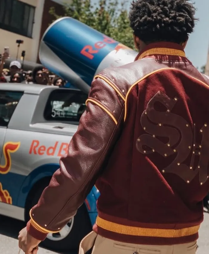 Kai Cenat Streamer University Maroon Custom Jacket