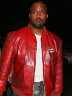 Kanye West Red Leather Jacket