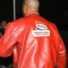 Kanye West Red Leather Jacket For Sale