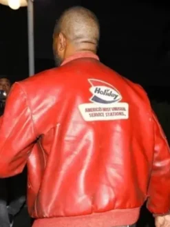 Kanye West Red Leather Jacket For Sale