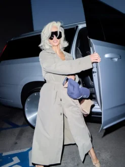 Kim Kardashian Beige Trench Gucci Coat
