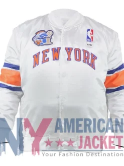 Kith Champions 2026 New York Knicks White Bomber Jacket