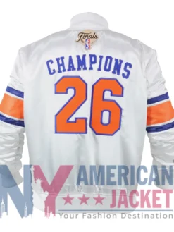 Kith Champions New York Knicks 2026 White Bomber Jacket