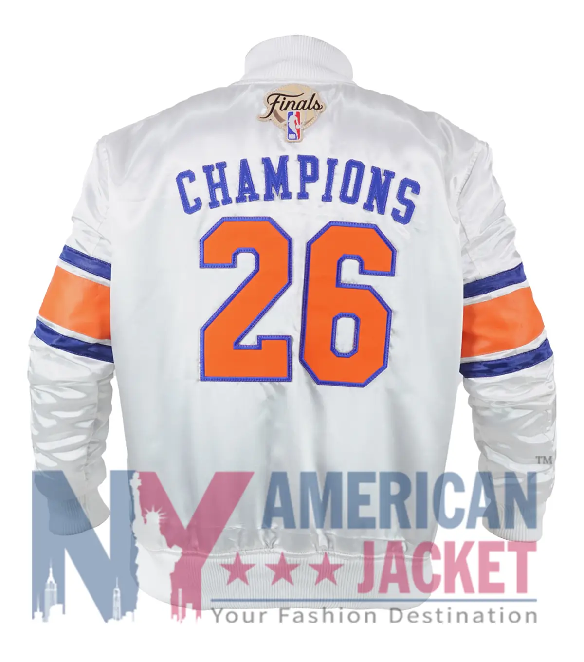 Kith Champions New York Knicks 2026 White Bomber Jacket