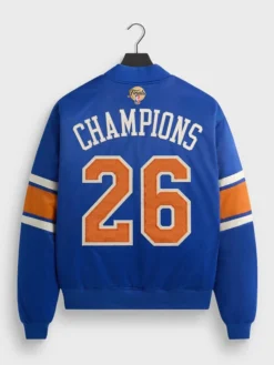 Kith New York Knicks 2026 Champions Blue Bomber Jacket