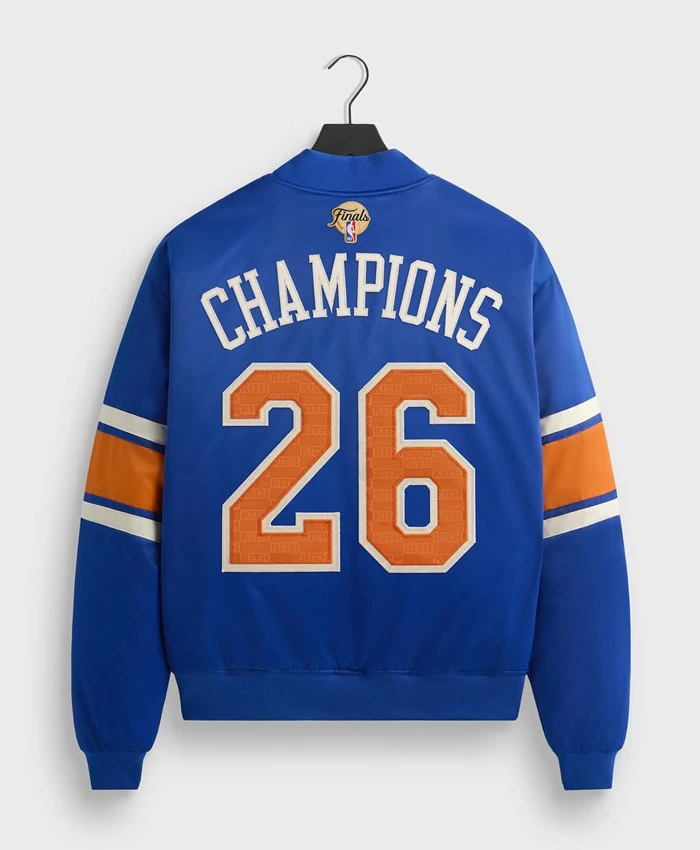 Kith New York Knicks 2026 Champions Blue Bomber Jacket