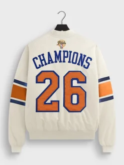 Kith New York Knicks 2026 Champions White Bomber Jacket