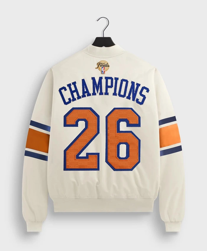Kith New York Knicks 2026 Champions White Bomber Jacket