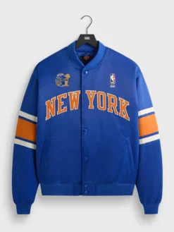 Kith New York Knicks Champions 2026 Blue Bomber Jacket