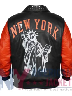 Knicks New York x Who Decides War Jacket Back View